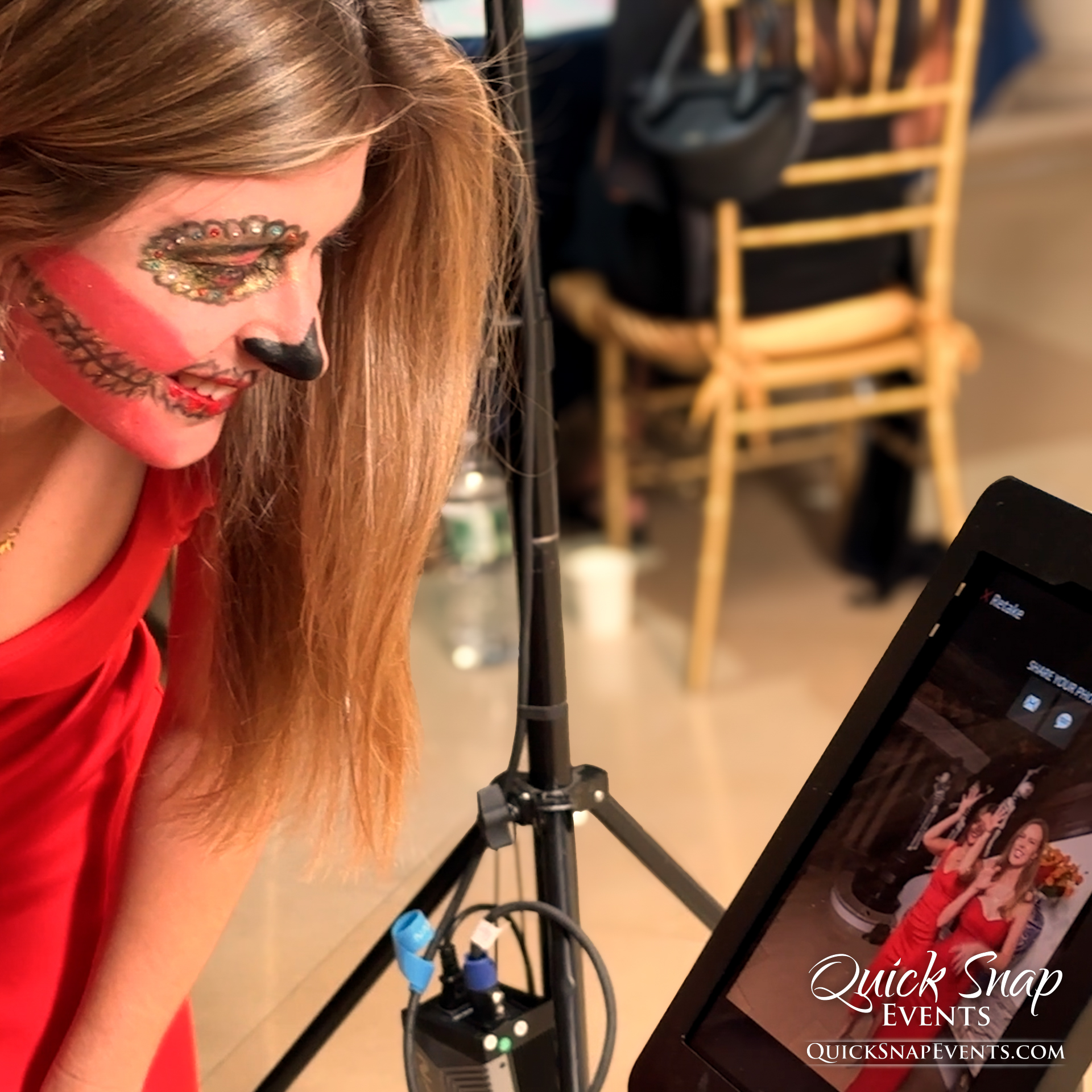 Red carpet gala moment